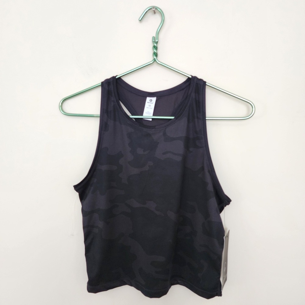 ⭐️ 90 Degree by Reflex Womens Black Camo Racerback Tank Top M Sports Pickleball